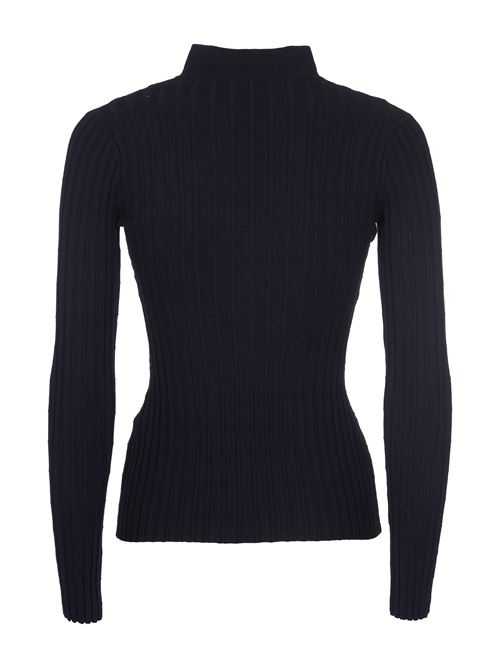 Ribbed viscose sweater with button placket ELISABETTA FRANCHI | MK62S46E2110